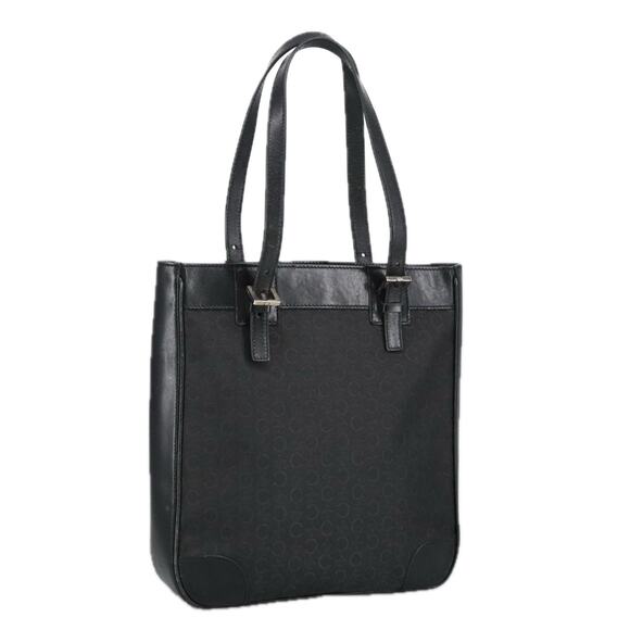 CELINE C Macadam Canvas Shoulder Bag Black - Picture 1 of 12